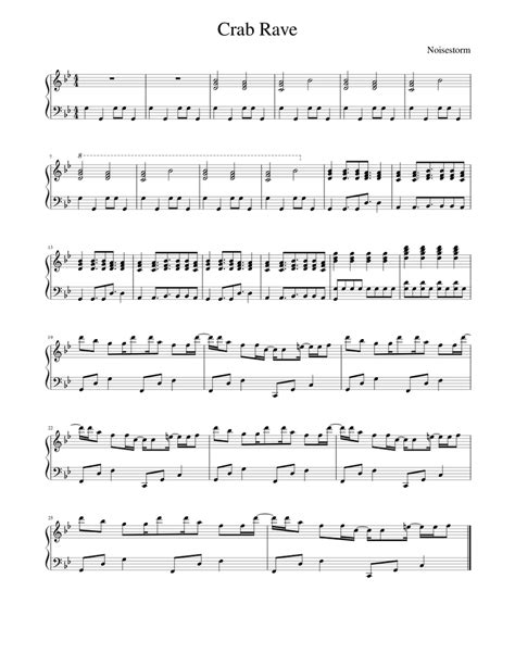 Crab Rave (Easy ver.) Sheet music for Piano (Solo).